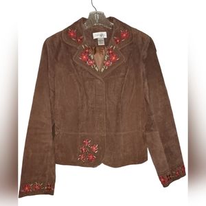 Chadwicks vintage embroideries suede jacket